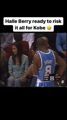 Halle Berry make eyes at Kobe Bryant short MP4 video