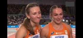 Femke Bol's voice sounds like Mickey Mouse. short MP4 video