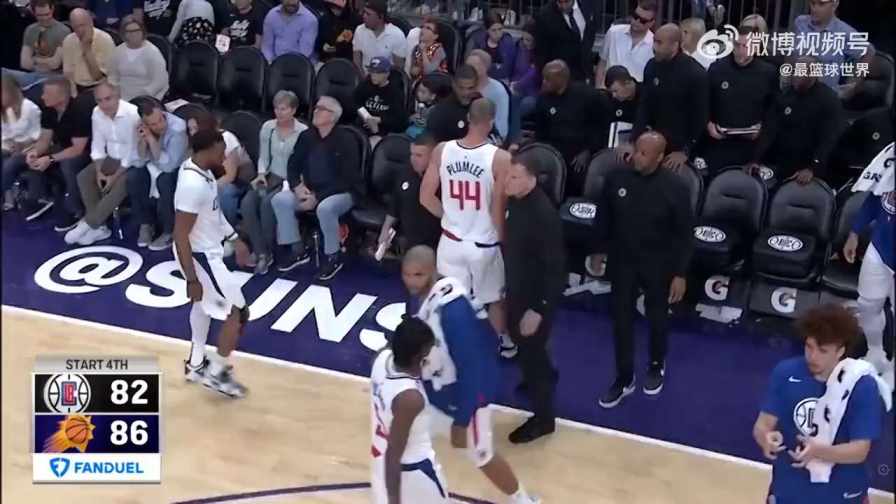 Clippers bench clash short MP4 video