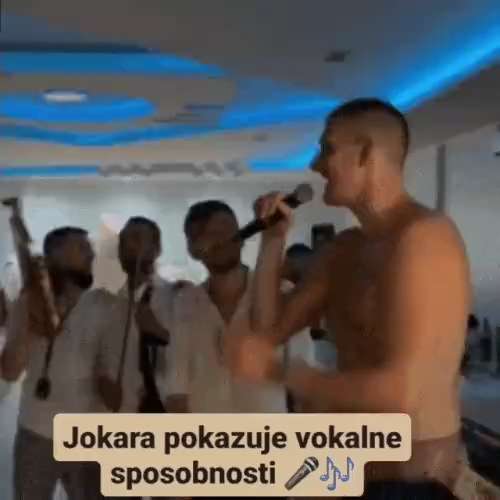 Jokic sings and dances topless short MP4 video
