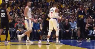 Russell Westbrook and Reggie Jackson clash GIF
