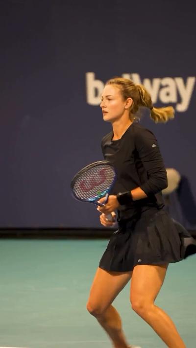 The beautiful female tennis player Anna Kalinskaya