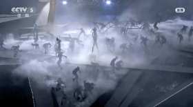 The closing ceremony in Paris was like a science fiction movie. short MP4 video