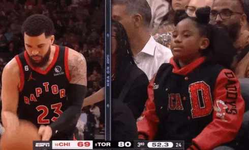 Demar DeRozan's daughter helped the Bulls reverse GIF