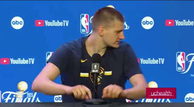 Nikola Jokic NBA Championship postgame press conference short MP4 video