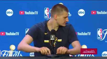 Nikola Jokic NBA Championship postgame press conference short MP4 video
