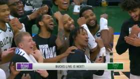 The Bucks are all looking at their watches short MP4 video
