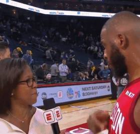 Chris Paul dislike being touch head GIF