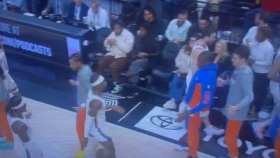 Thunder player Biyombo faints on the sidelines short MP4 video