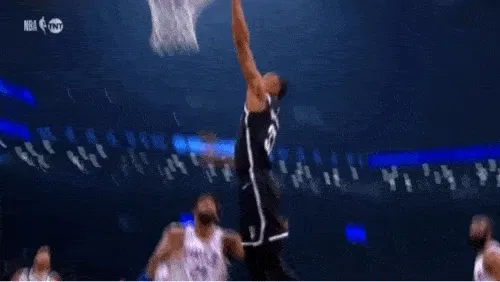 Nicolas Claxton slam dunk Joel Embiid