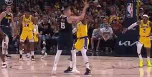 Lebron James flops against Nikola Jokic short MP4 video