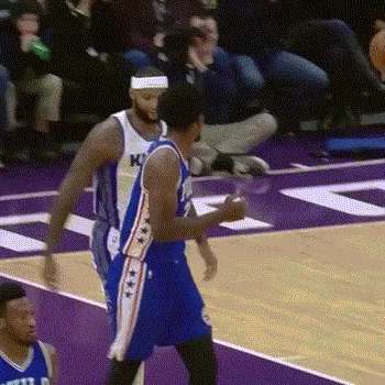 Joel Embiid and Cousins spanked each other
