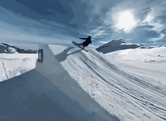 fly skiing GIF