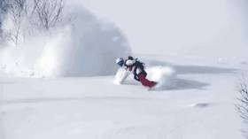 skiing down GIF