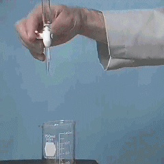 Electric charge attracts water flow GIF