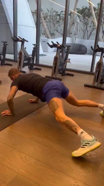 Beckham workout video taken by Victoria