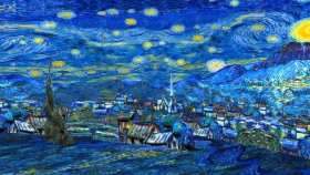 Van Gogh's starry sky animation short MP4 video