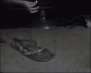 Flammable gas in jars (danger: Alcohol is fine) GIF