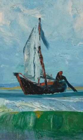 Vincent van Gogh went to the Mediterranean in the boat he painted short MP4 video