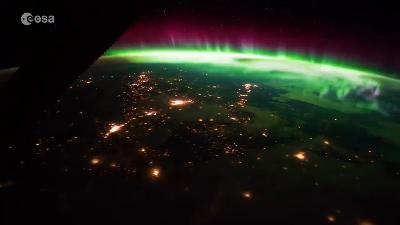 The magical Northern Lights from the perspective of the International Space Station