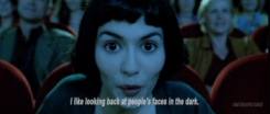 audrey tautou i like looking at peoples faces in the dark GIF GIF