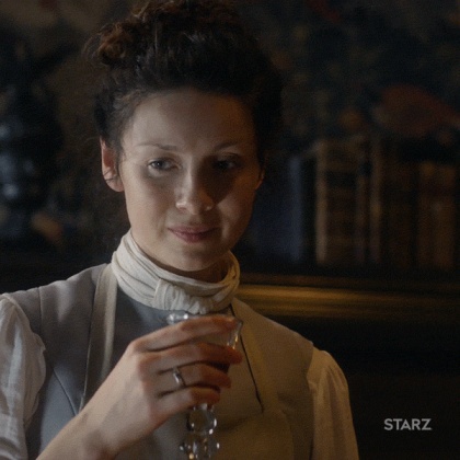 caitriona balfe drinking GIF by Outlander