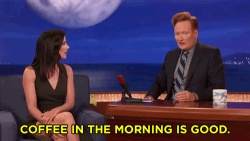 cobie smulders coffee GIF by Team Coco