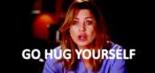 hug yourself greys anatomy GIF GIF