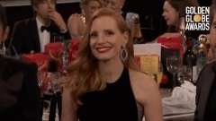 jessica chastain wink GIF by Golden Globes