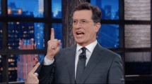 stephen colbert i challenge you to a duel GIF by The Late Show With Stephen Colbert