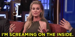 excited rebecca romijn GIF by Team Coco
