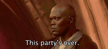 samuel l. jackson party's over GIF by Star Wars GIF